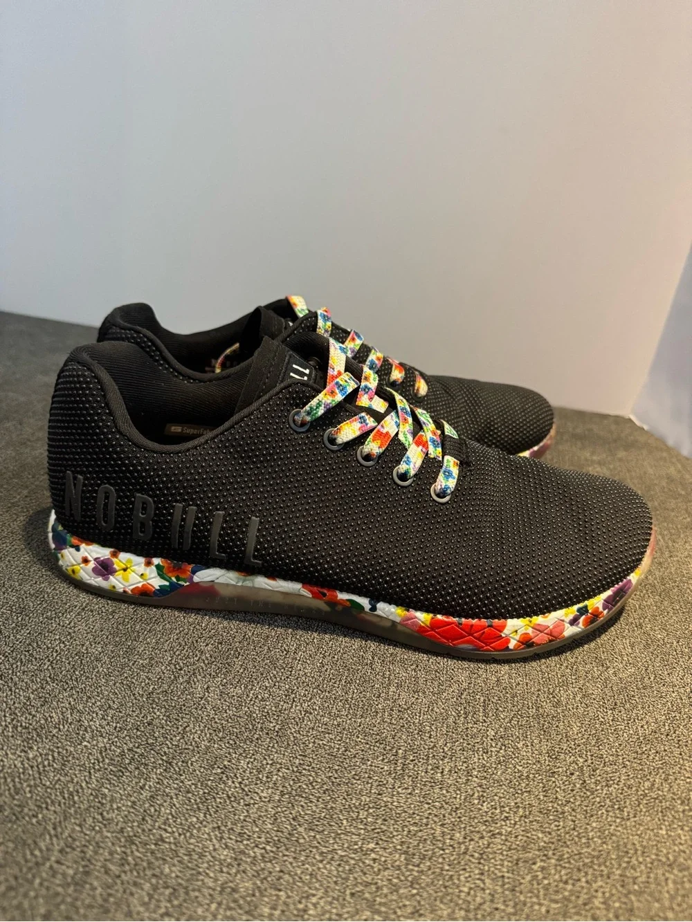 Nobull Women’s Black Floral Daisy Trainer Size 10